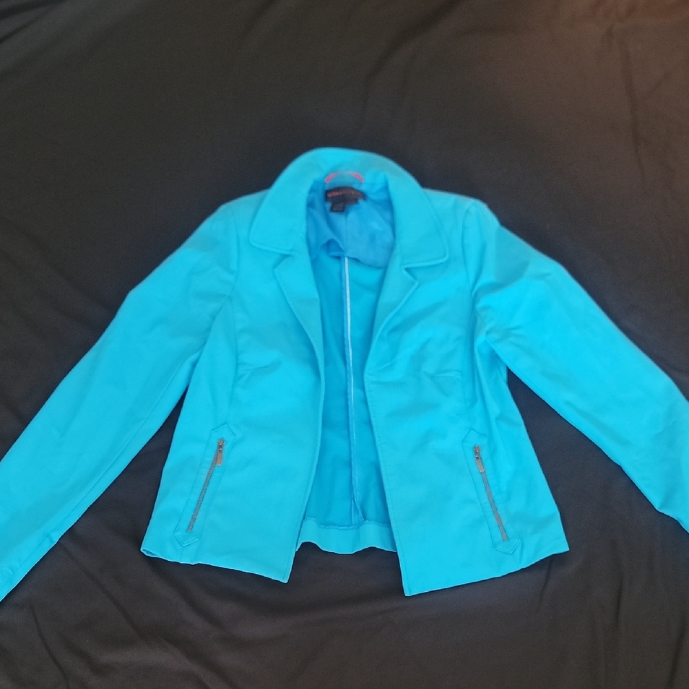 Women's Nina Mclemore Teal Jacket Size 10